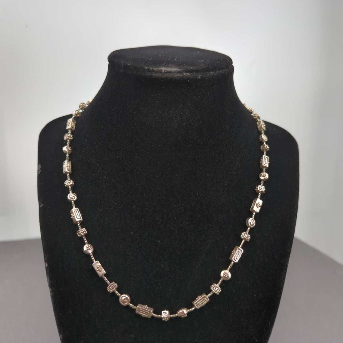 Vintage Fashion Necklace Napier goldtone Geometric station style