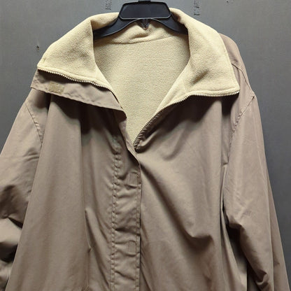 Outbrook Woman Tan Full Zip Jacket Fleece Lined Gorpcore Minimalist Size 1X