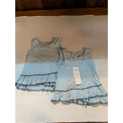 Splendid Baby Girls Blue Striped Ruffle Tiered Dress 2-Pack Size 6-12 Months NWT