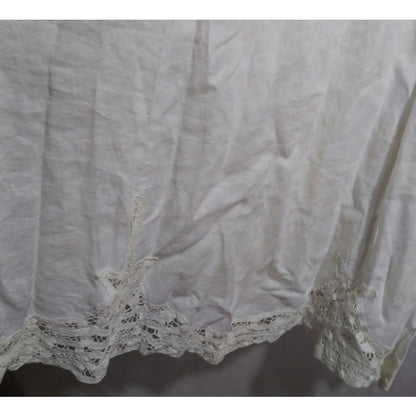 Liz Claiborne White Linen Midi Eyelet Trim Sleeveless Casual Summer Dress Siz 14