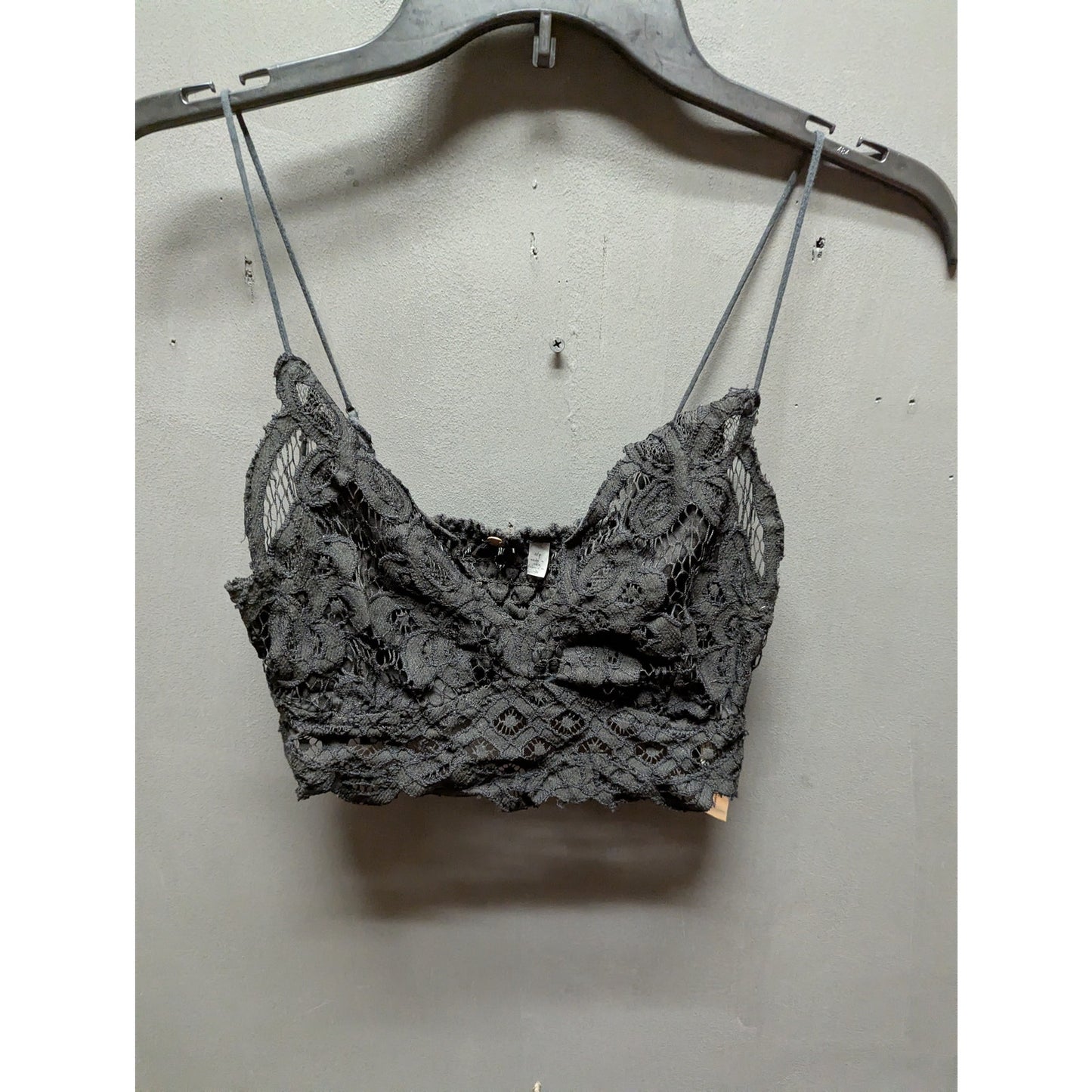 Free People Adella Size Small Black Lace Cami Bralette Top