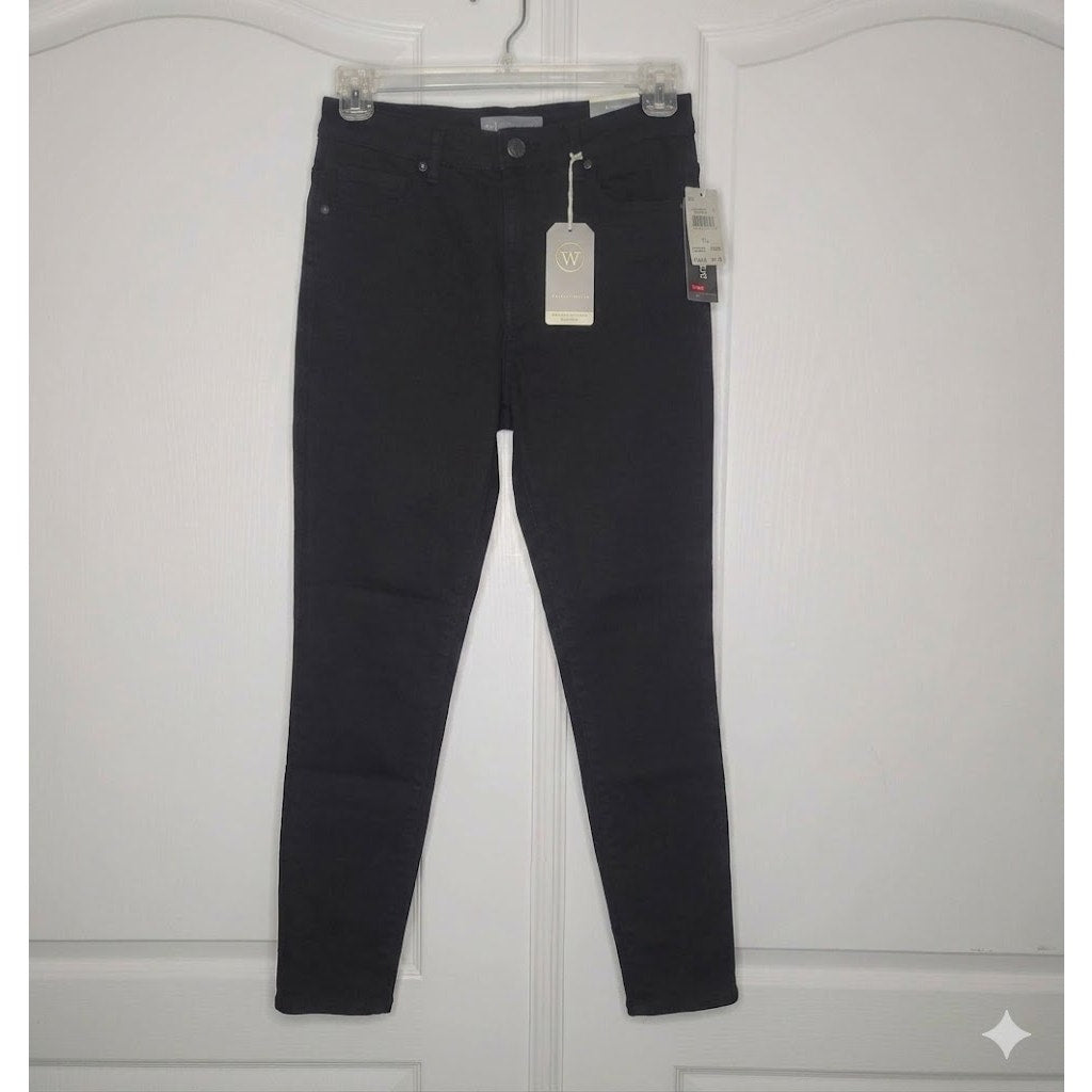 Wit Wisdom Absolution Jeggings Size 4 High Rise Black 28" Skinny Lycra Jeans