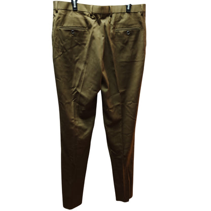 Hart Schaffner Marx Men's Tan 100% Wool Dress Pants Tailored Trousers 36x36