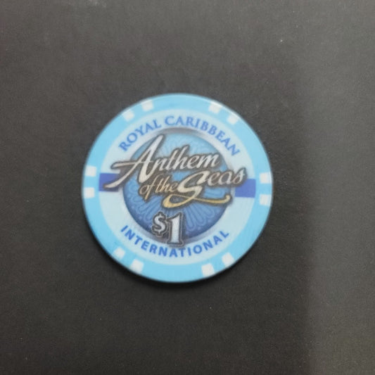 Casino Chip Royal Caribbean Anthem of the Seas $1. gaming Cruising