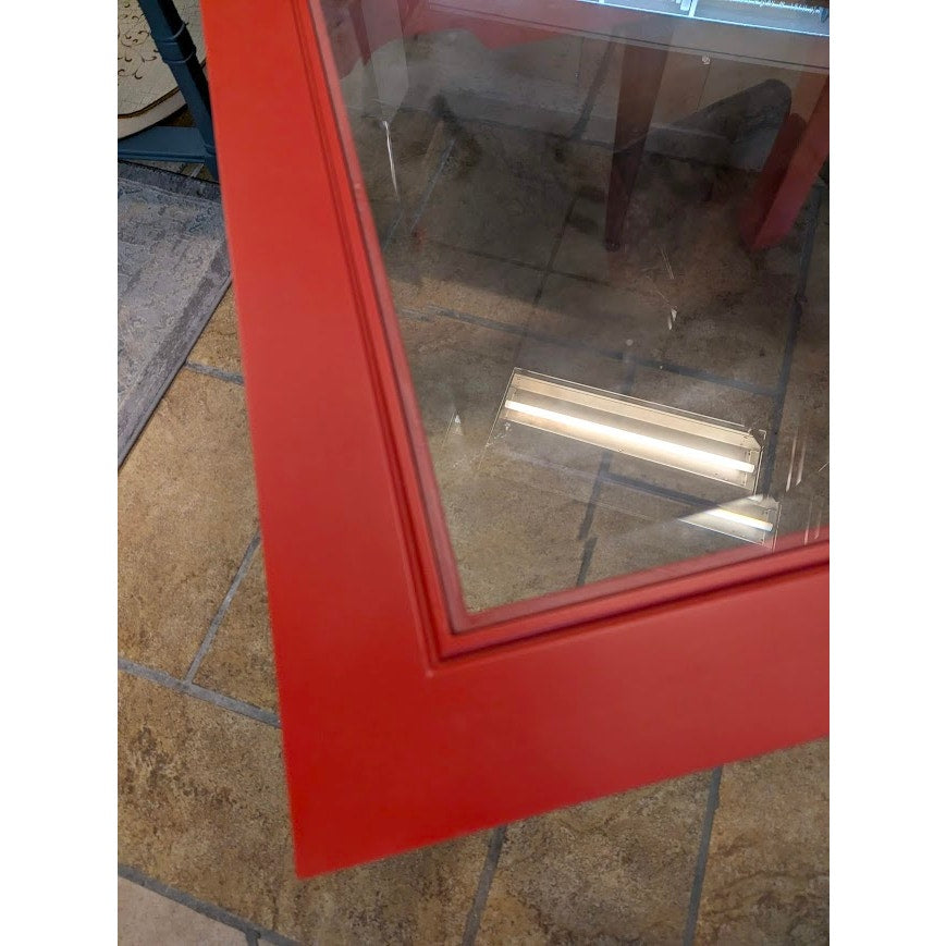 Secondhand Sandies: Red Glass top Asian inspired Coffee table / Side table