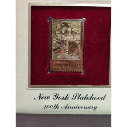 Golden Replicas of United States Stamps Collectible 22kt Gold 1988 NEW YORK