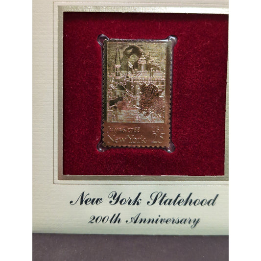 Golden Replicas of United States Stamps Collectible 22kt Gold 1988 NEW YORK