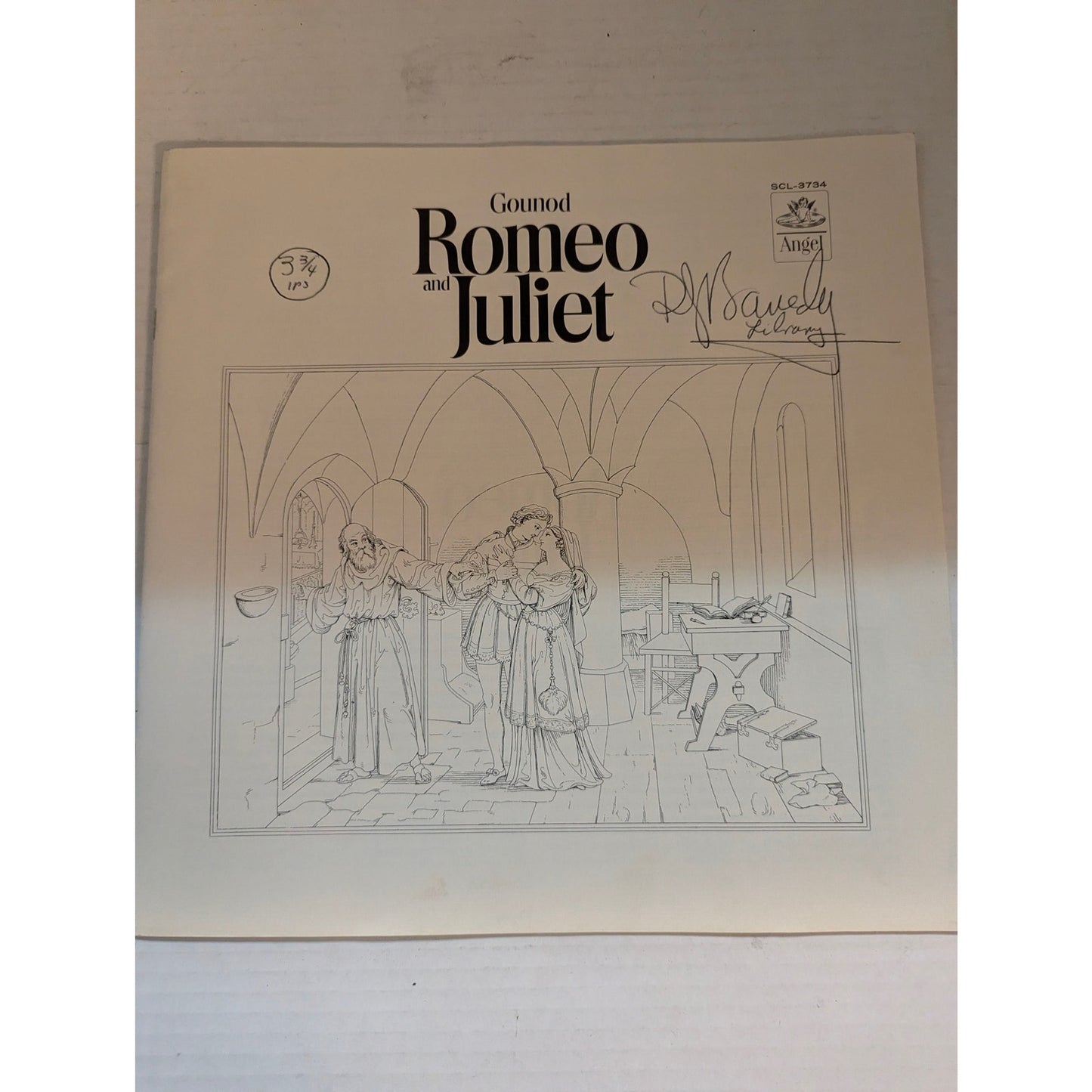 Vintage Gounod Romeo and Juliet Angel Box Cover & Signed Libretto Booklet