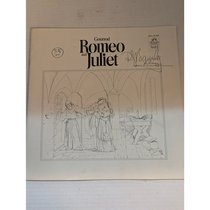 Vintage Gounod Romeo and Juliet Angel Box Cover & Signed Libretto Booklet