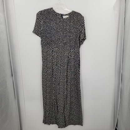 Halmode Petites SMocked Short Sleeve Floral Size 16 Dress shoulder pads PRAIRIE