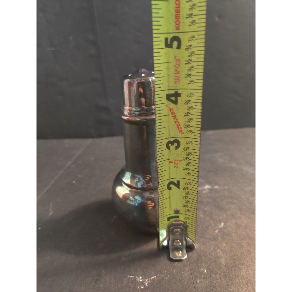 Vintage Metal Salt And Pepper Shakers Pair Tarnished No Stoppers