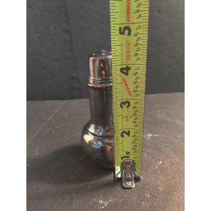 Vintage Metal Salt And Pepper Shakers Pair Tarnished No Stoppers