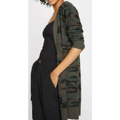 NWT Sanctuary Play Open Front Cardigan in Forest Camo Sz XS/Extra Small
