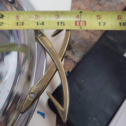 Stainless Steel Round Platter Tray Serving Dish Vintage MID CENTURY MODERN