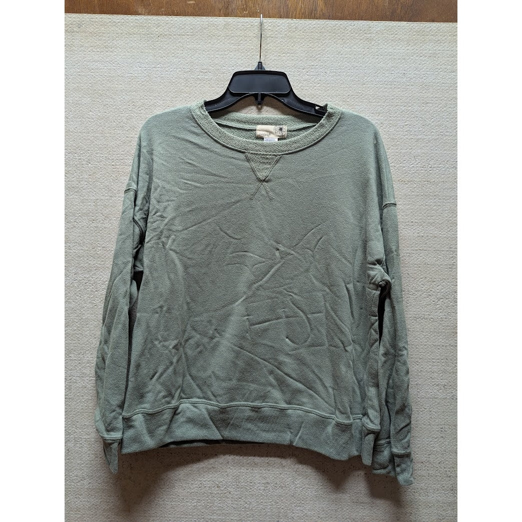 Everleigh Sage Green Size Medium Sweatshirt Womens Long Sleeve Crew Neck