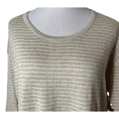 NWT Heartloom Pullover Scoop Neck Striped Sweater Sz XS/Extra Small in Oat