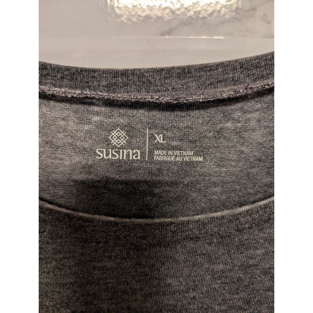 Susina lightweight Size XL short sleeve TShirt Top shirt short sleeve side ruch