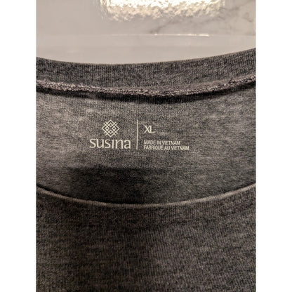 Susina lightweight Size XL short sleeve TShirt Top shirt short sleeve side ruch