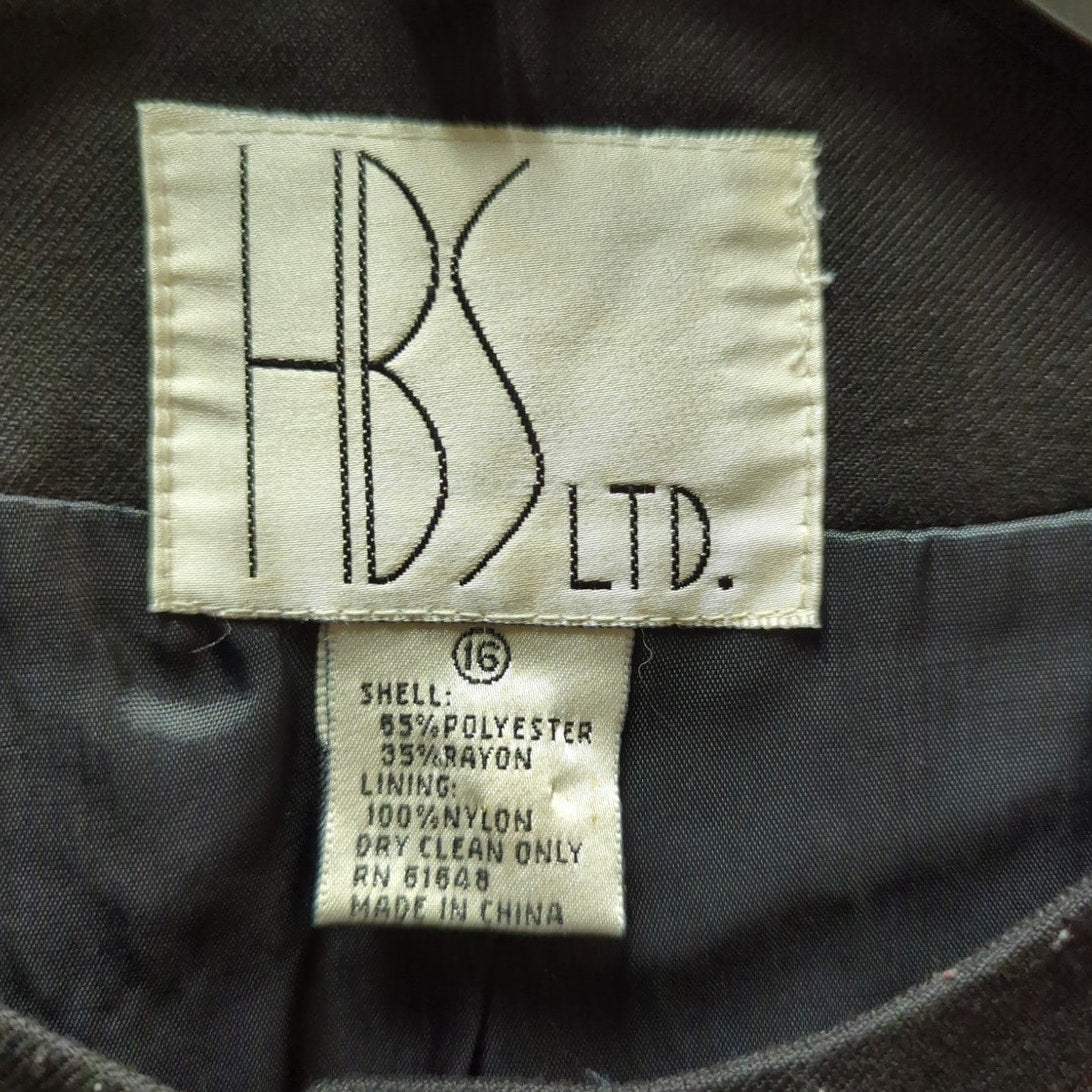 Vintage HBS Ltd Plaid Blazer Jacket 90s Clueless Grunge Pink Tartan Size 16