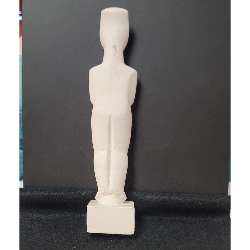 Naxos Cycladic idol statue figurine art history museum replica large plaster