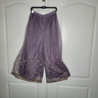 EBAZAAR colleen 2pc Purple Gold Pants Tunic XL/2XL harem pants NEW