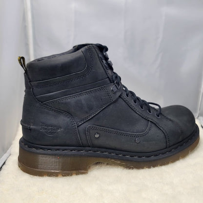 Dr. Martens Soren Biker Boots Black Leather AirWair Mens 13 Gorpcore Moto Grunge