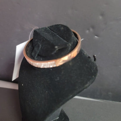 Kate Spade Rose Gold Clear Crystal Bangle Bracelet NEW Flush Clasp