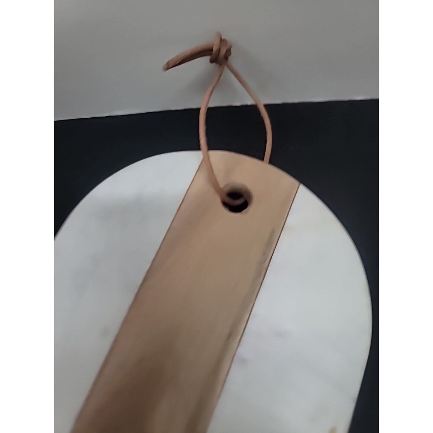 Cheese Meat stone Marble/ Acacia Wood Serving/Cutting Board With Leather Strap
