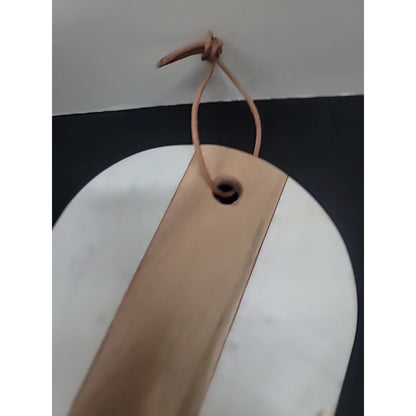 Cheese Meat stone Marble/ Acacia Wood Serving/Cutting Board With Leather Strap