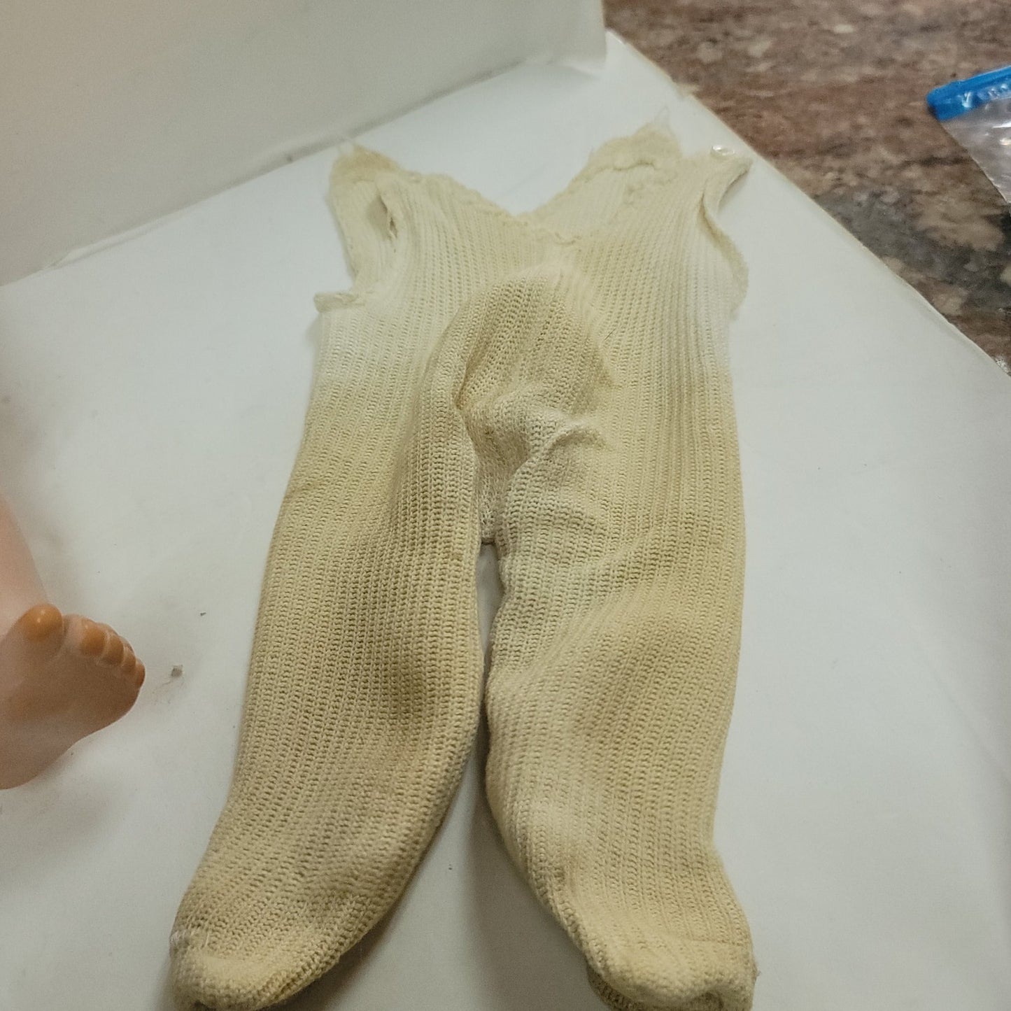 Vintage vinyl hummel doll 3pc clothing set bonnet jumper sweater Moving eyes