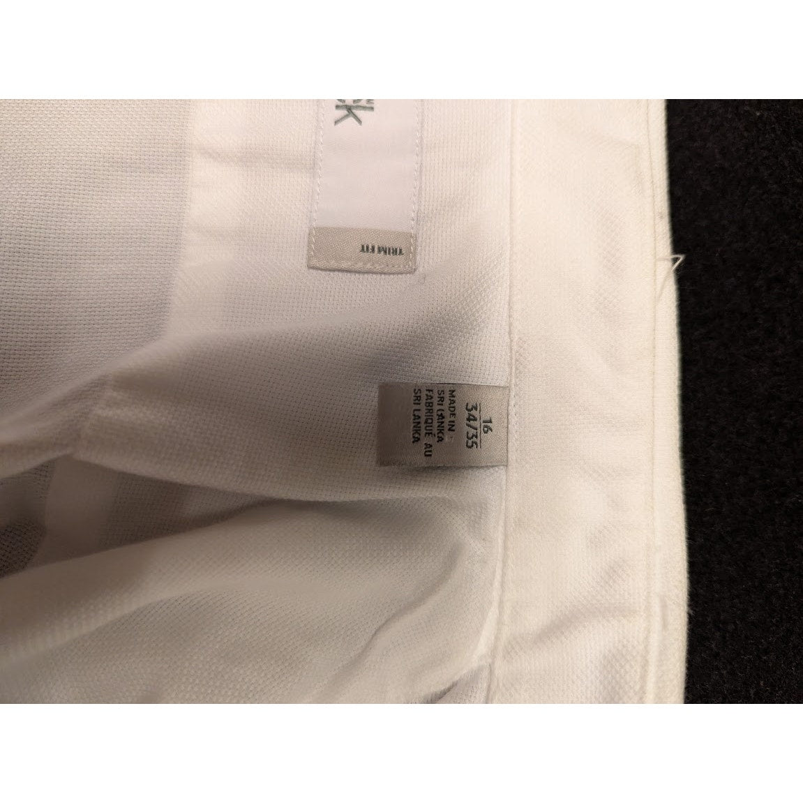 Nordstrom Rack White button up cotton weave Dress Shirt Slim Fit 16" 34/35