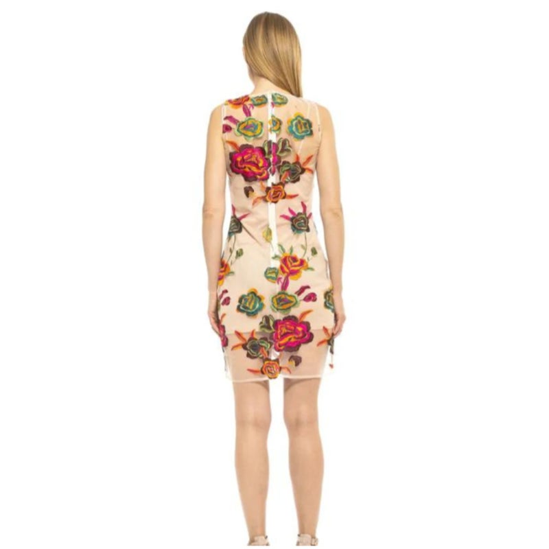 Alexia Admor Palmer Dress Size 4 NEW Floral overlay lined embroidered Sheath NEW