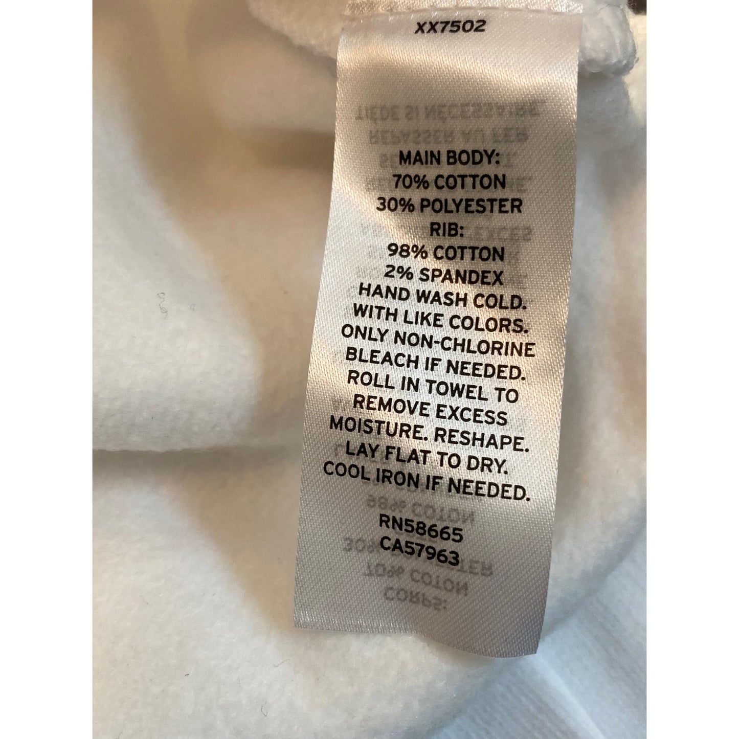 NEW 1901 Hello Snow Winter Holiday Fleece Lined Sweatshirt Sz XXL in White NWT