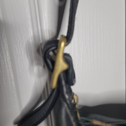Vintage Coach Helen Berg's Legacy Bucket Duffle Bag black glove-tanned leather