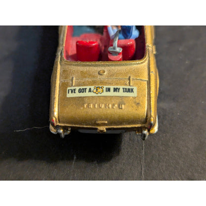 Vintage Dinky Toys Triumph Spitfire Gold Diecast Model Car Made in England