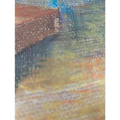 Original MCM Expressionist Pastel Painting Interior Still Life Signed J Gallwood