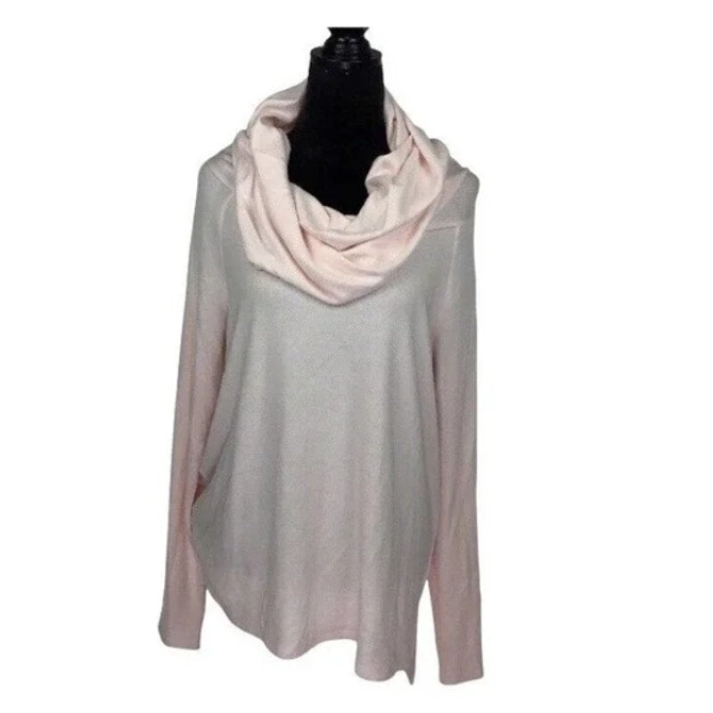 Gibsonlook NWT Cozy Convertible Neckline Tunic Lotus PINK Size Medium