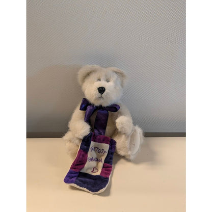 Boyds Bears G.P. Hugabunch Bestest Grandma White Plush Retired 2001