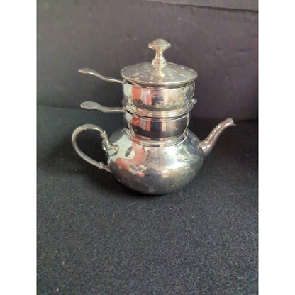 Vintage Restoration Hardware Raj Nested Stacked Teapot Service Set