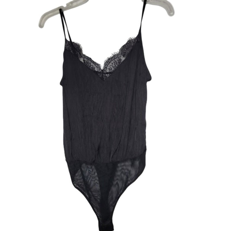 Socialite Bodysuit Black Size Small NEW thong lace trim intimates