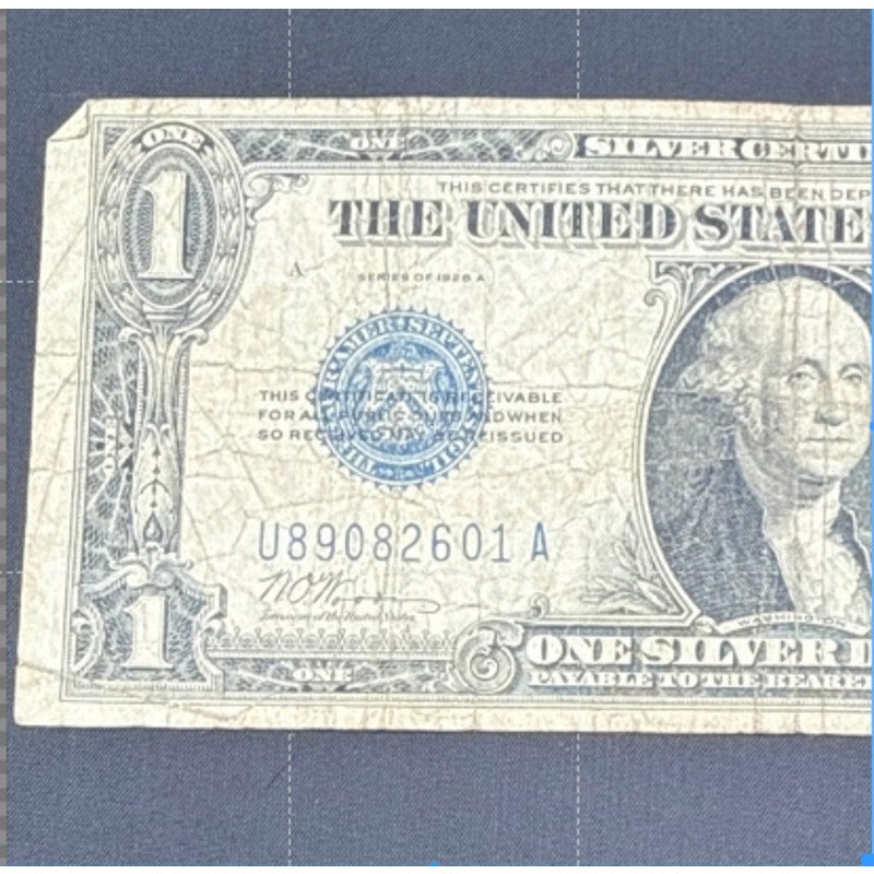 Paper Currency Bank Note USA Paper Money $1 Series 1928 A Funnyback Silver Cert
