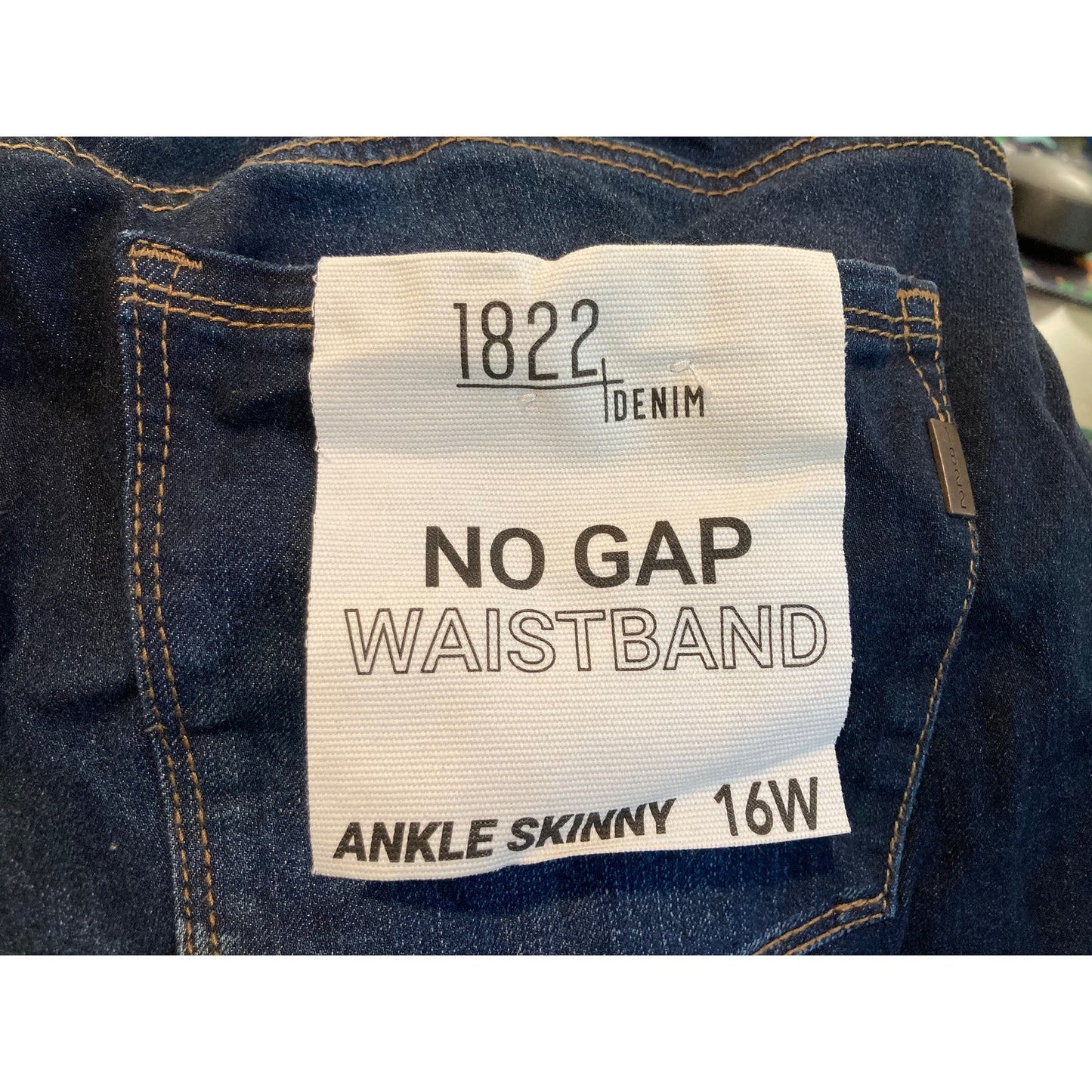 1822 Denim Five Pocket Stretch Ankle Skinny Jeans Sz 16W in Giovanna Blue NWT