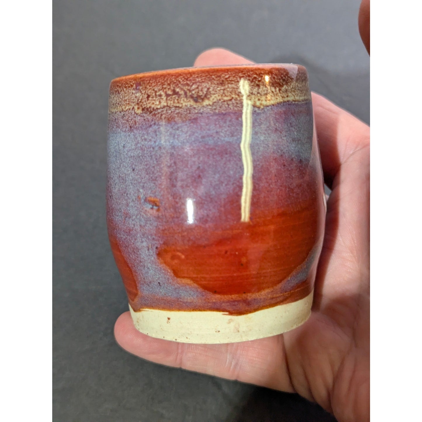 Studio Art Pottery Hand Thrown Glazed Cup Tumbler 3" Earthcore Bohemian Japandi