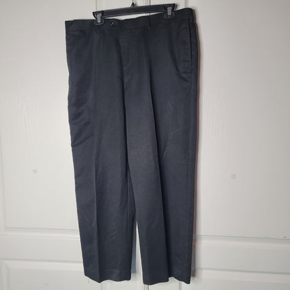 George Mens Black Soot Dress Pants Trousers 38W x 29L Tab Closure
