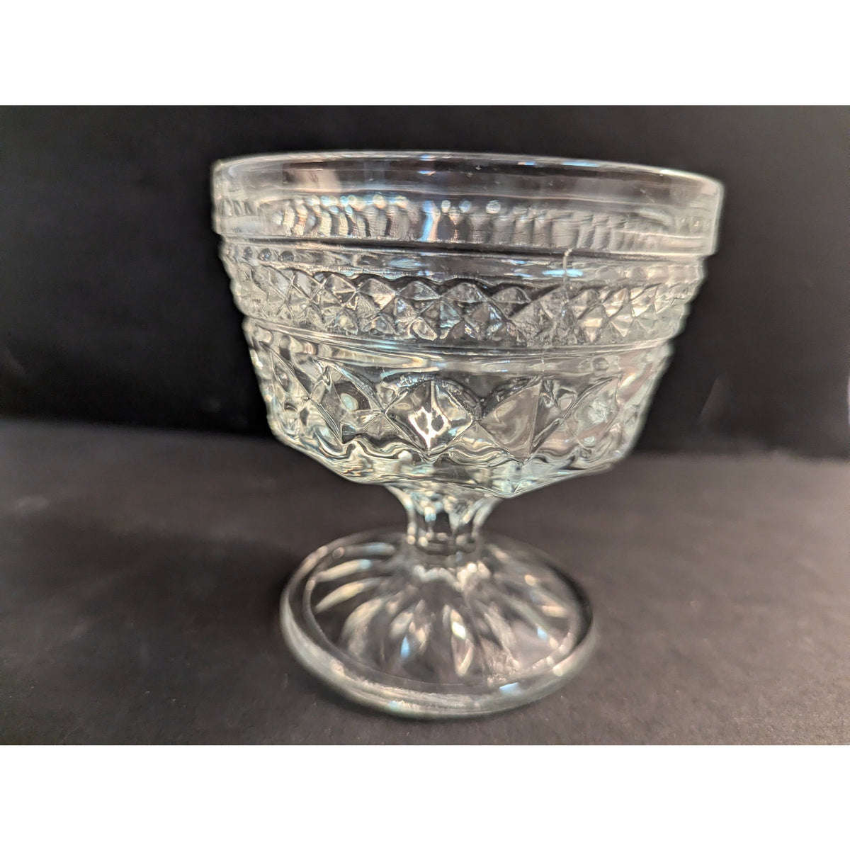 Anchor Hocking Wexford Clear Glass Footed Sherbet Dessert Dish