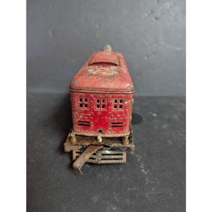 Vintage LIONEL 248 electric train "0" gauge Track metal boxcar 1920  red  Engine