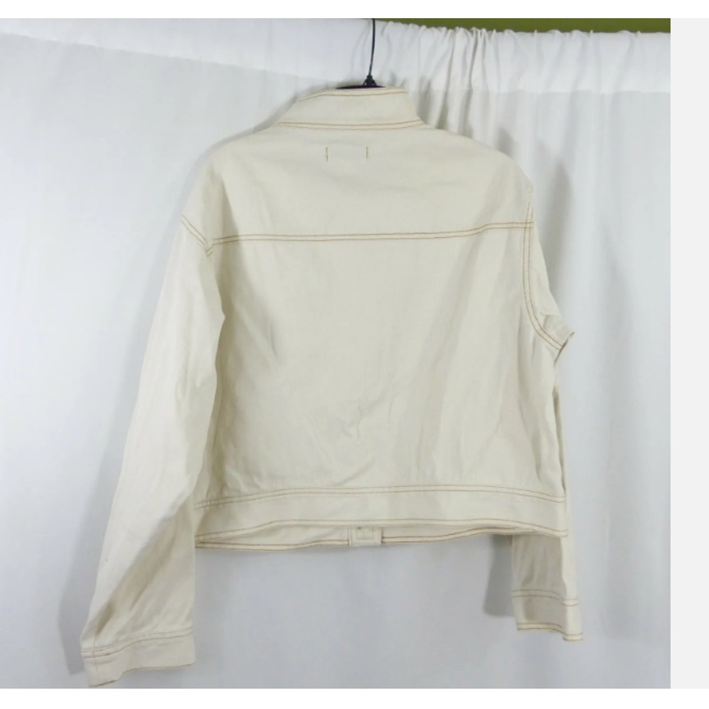 Ten Sixty Sherman Crop utility jacket ivory canvas Size Large NEW Pockets Travel