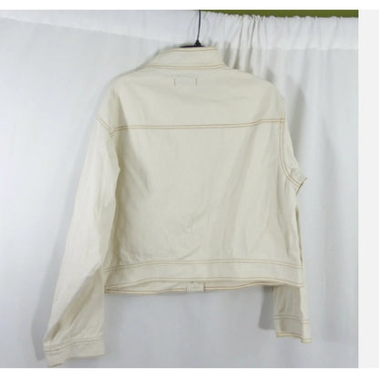 Ten Sixty Sherman Crop utility jacket ivory canvas Size Large NEW Pockets Travel