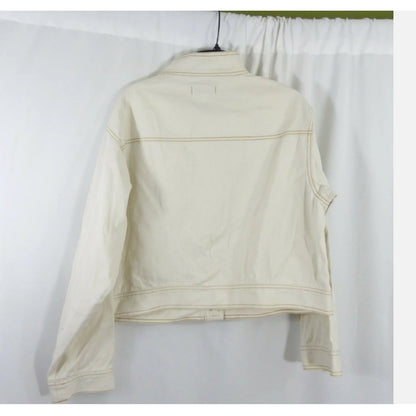 Ten Sixty Sherman Crop utility jacket ivory canvas Size Large NEW Pockets Travel