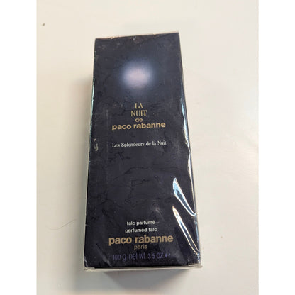 Vintage 1985 La Nuit de Paco Rabanne Perfumed Bath Talc 3.5 oz NIB Sealed